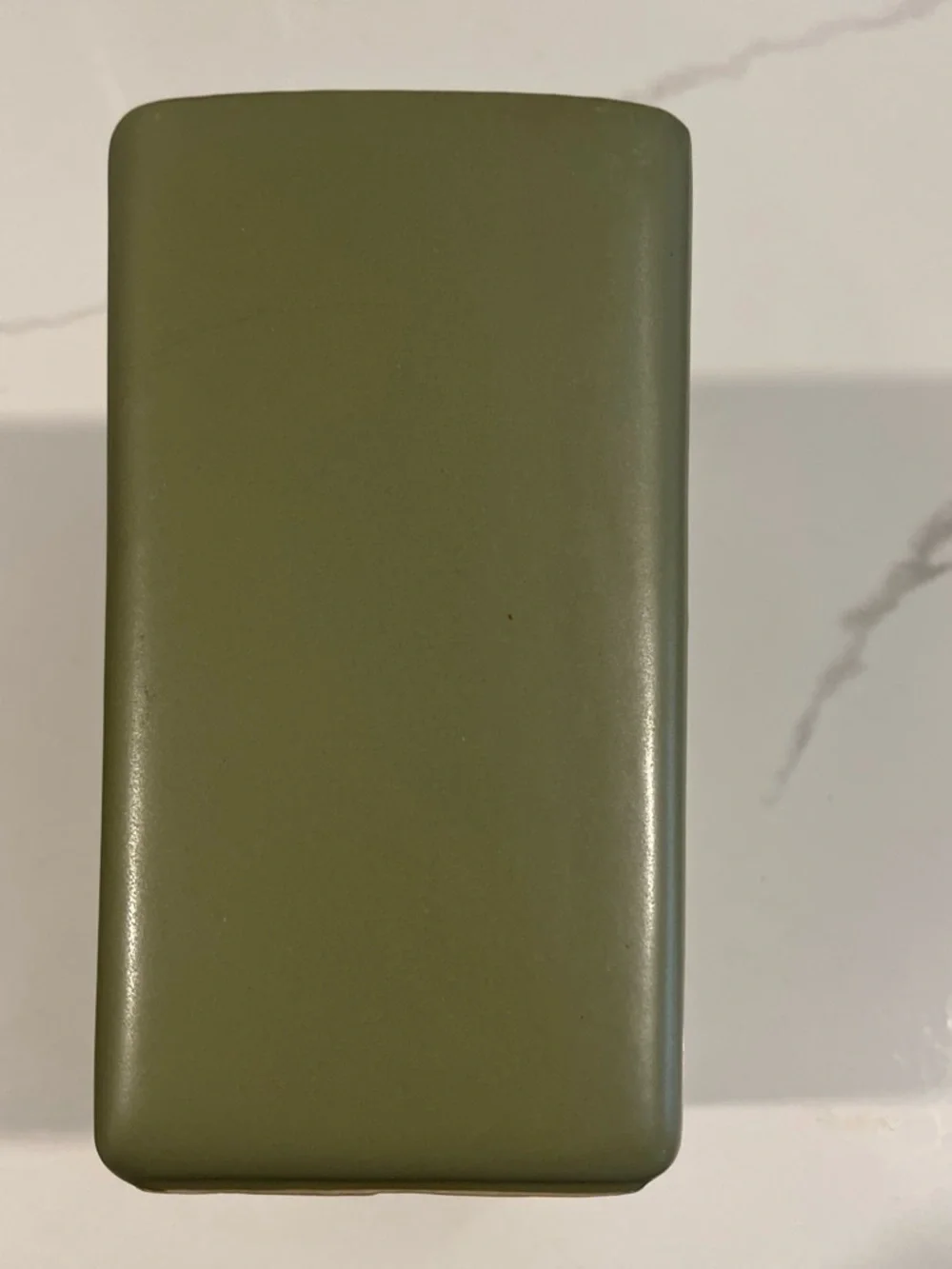 Mccoy Olive Green Square Ceramic Vase